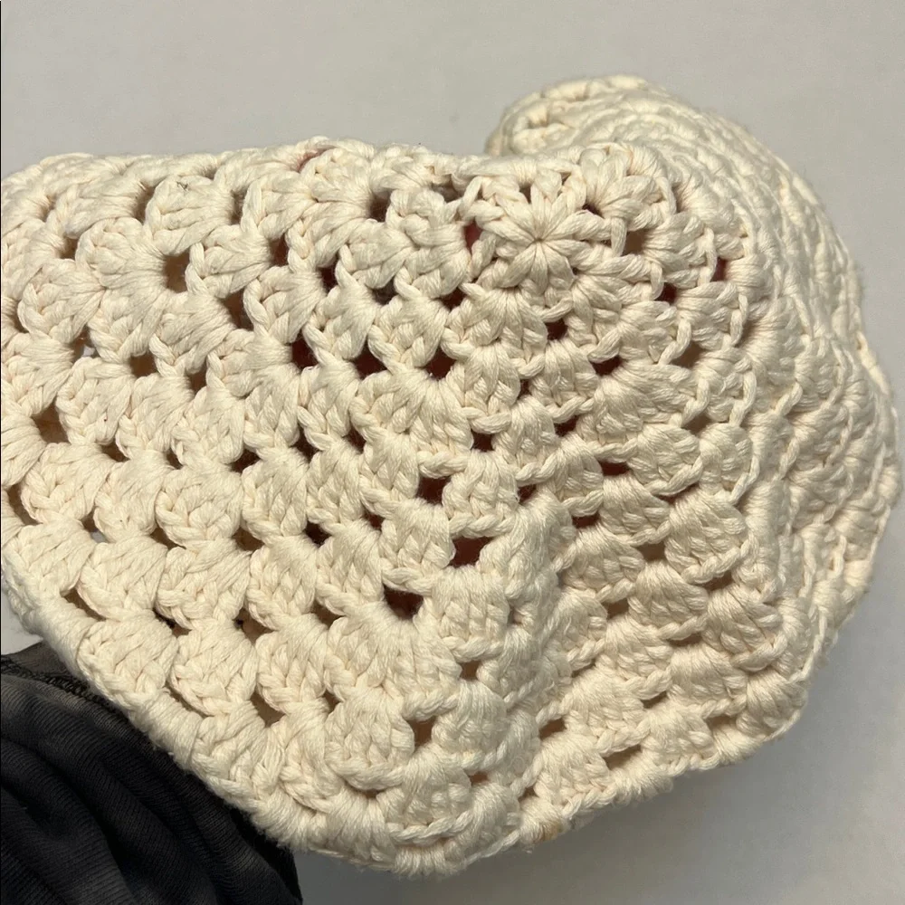 CREAM -OFF WHITE CHUNKY BERET CAP WOMENS COTTON BLEND BEANIE CROCHET KNIT HAT - Picture 4 of 7